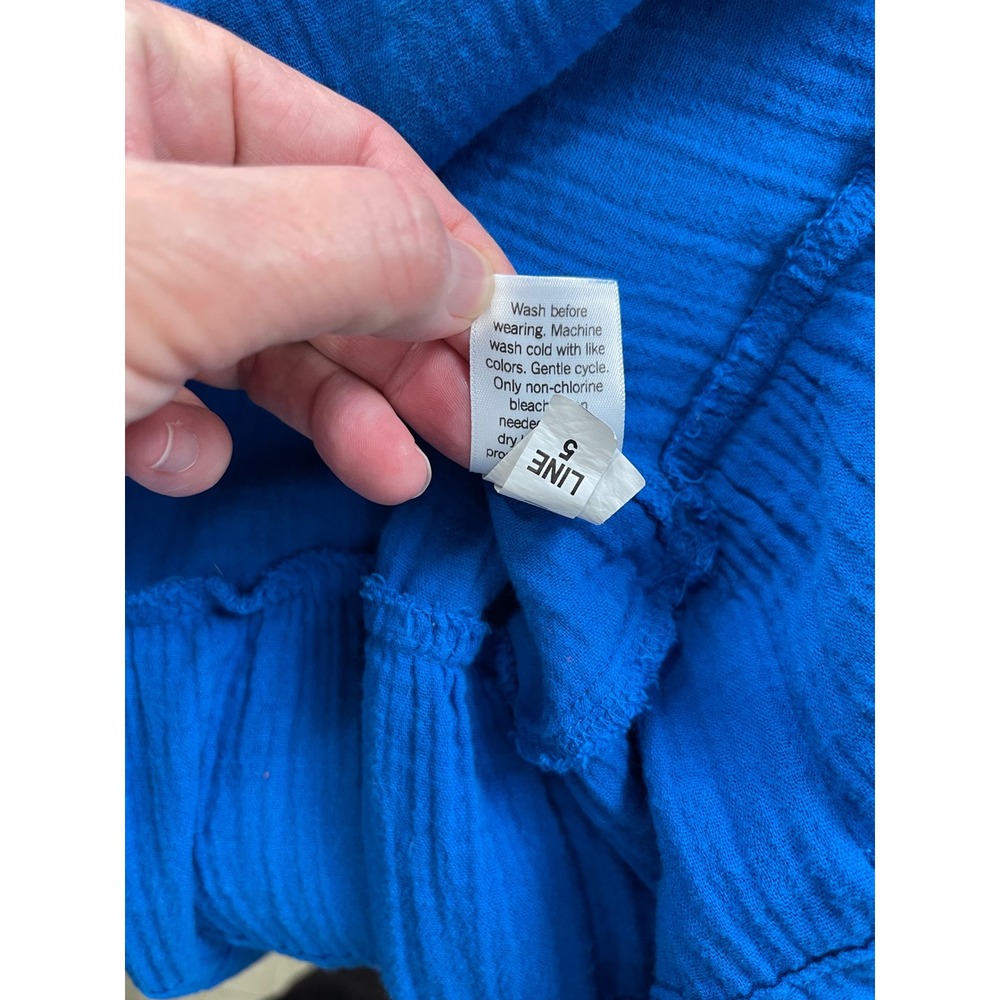 Sonoma Goods For Life Blue Cotton Gauze Tiered Midi Dress XXL Square Neck - Picture 6 of 10